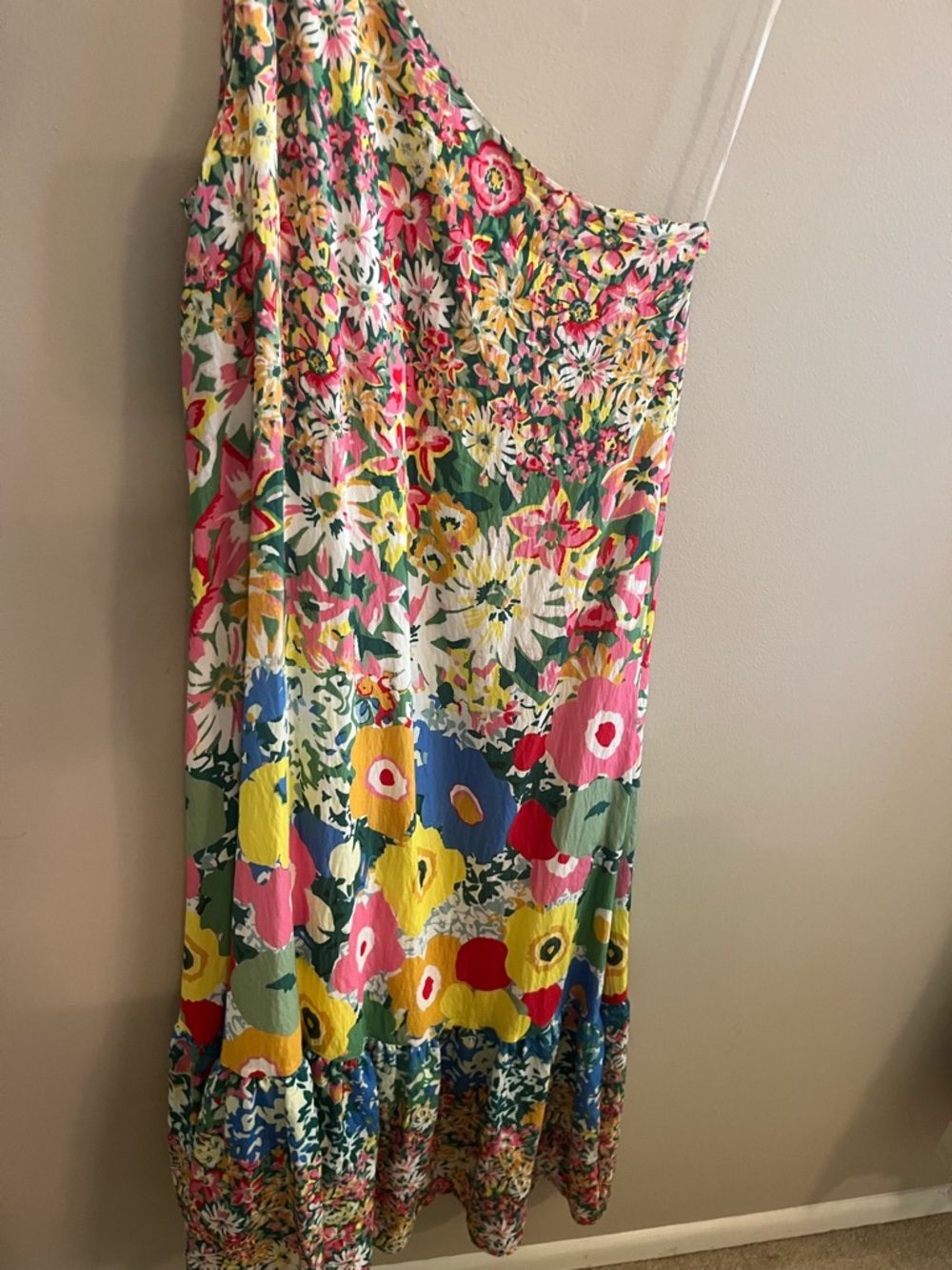 Anthropologie One-Shoulder Floral Maxi Sarah Campbell